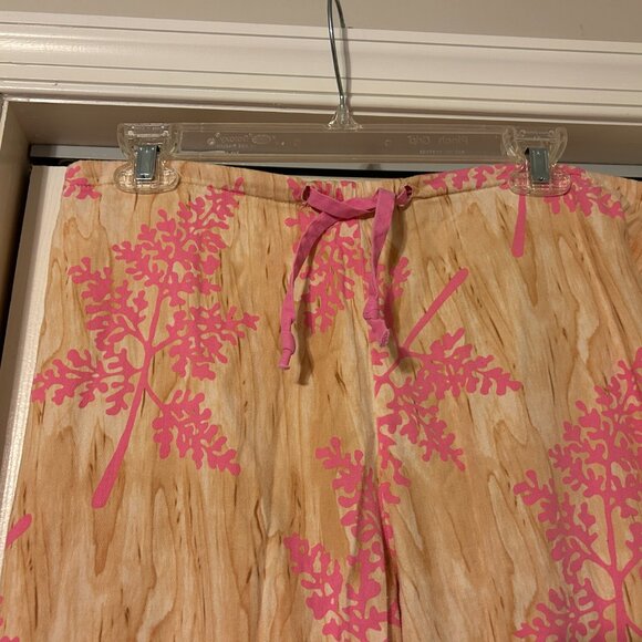 BEDHEAD Sz M Multi-Color Wood With Pink Coral Pattern Pajamas Set - Picture 8 of 9